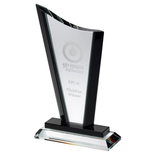 Clear Glass Award with Black Edges