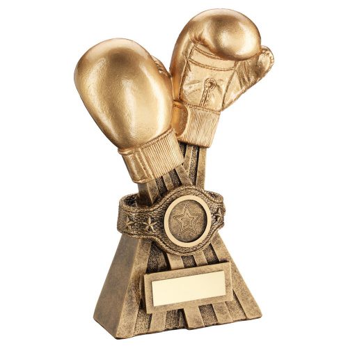 Boxing Gloves with Belt Trophy