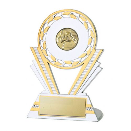 Q130 Football Silver/Gold Plastic Trophy