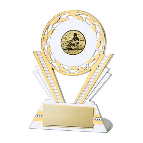 Q130 Rowing Silver/Gold Plastic Trophy