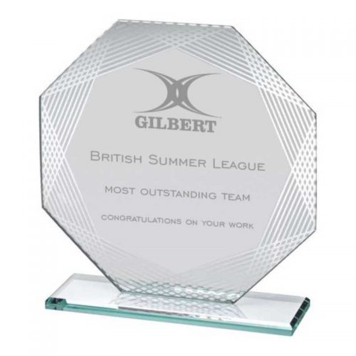 SL1-Rugby Glass Octagon Award