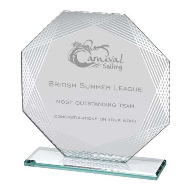 SL1 Sailing Glass Octagon Award All Sports Awards Express delivery
