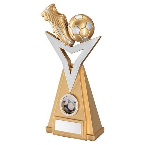 RF860-GOLD/SILVER FOOTBALL AND BOOT TROPHY