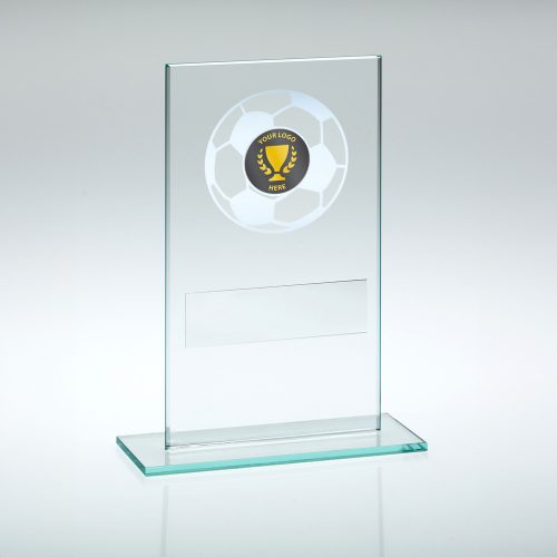 Budget Football Glass Rectangular Award