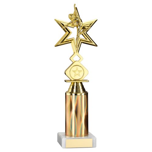 Gold Star Dance/Gym Gold Column Trophy