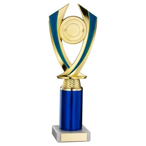 Blue/Gold Diamond Column Trophy