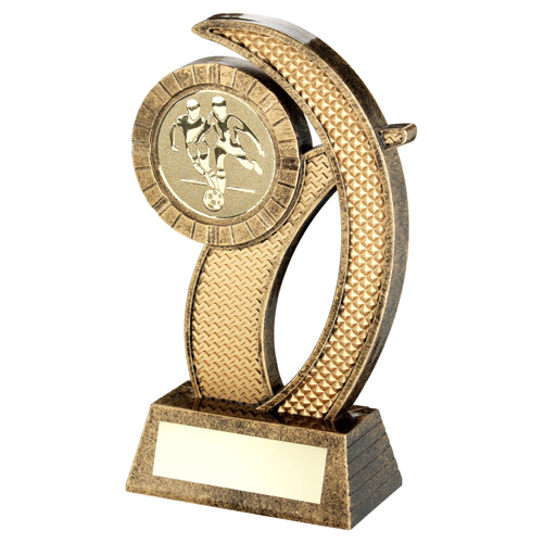 Football Gold Arched Weighted Plastic Trophy