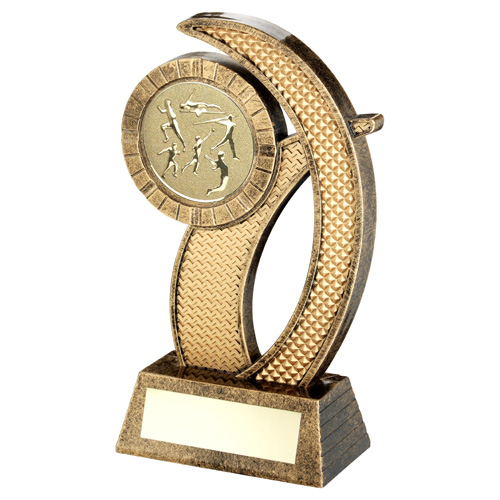 Athletics Gold Arched Weighted Plastic Trophy